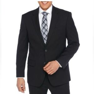 Saddle Brook Mens black tux jacket size 56 long.